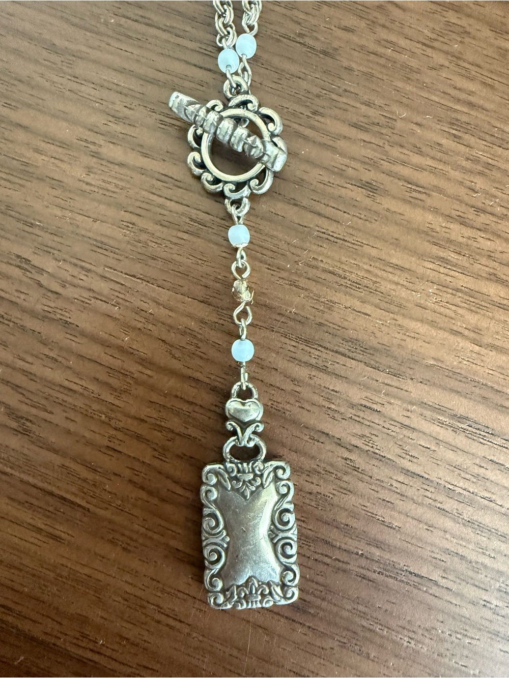 Brighton Silver-Tone Pendant Necklace with Matching Earrings - Picture 5 of 6